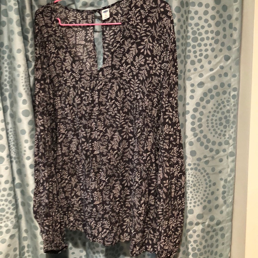 Old Navy Printed Baby Doll Boho Blouse